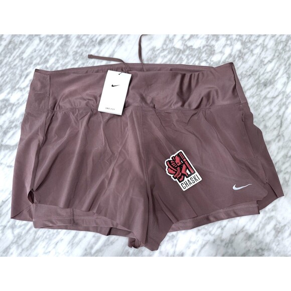 Nike Dri-FIT Swift Mid-Rise 2 in 1 3 Running Short Built In Brief Womens XL NEW - Picture 2 of 12